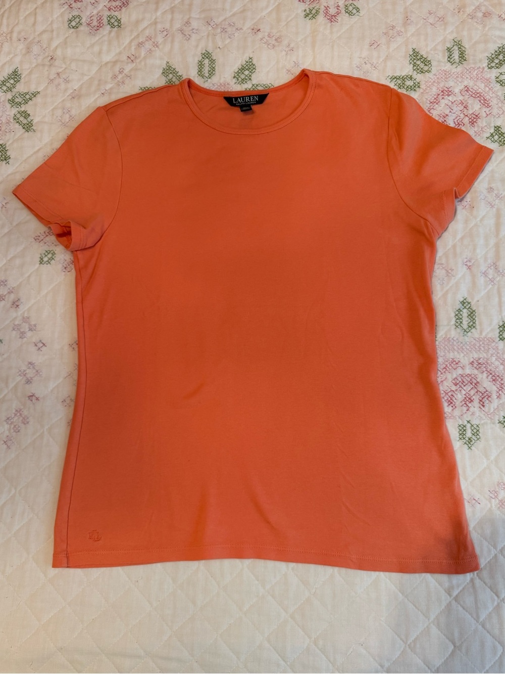Ralph Lauren Coral Short Sleeve Crewneck Tee